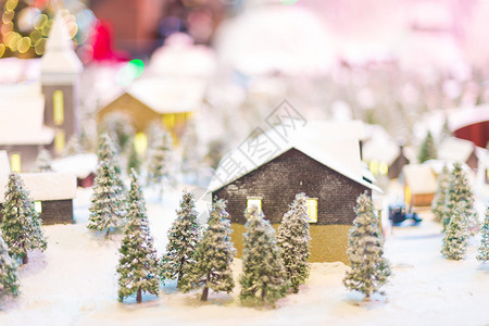 圣诞快乐小村庄模型图片