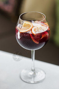 西班牙传统红葡萄酒鸡尾酒饮背景图片