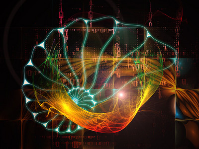 自然几何系列由数学漩涡和分形组成的设计作为数学几何设计教育和科图片