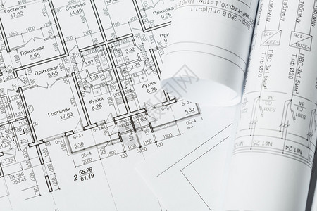 建筑业建筑卷建筑计划项目建筑师蓝图房地产概念图片