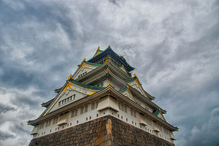 大阪城堡日本大阪背景图片