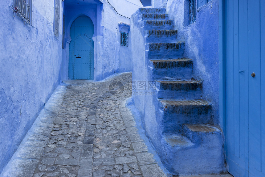 摩洛哥蓝色城市Geastchao图片