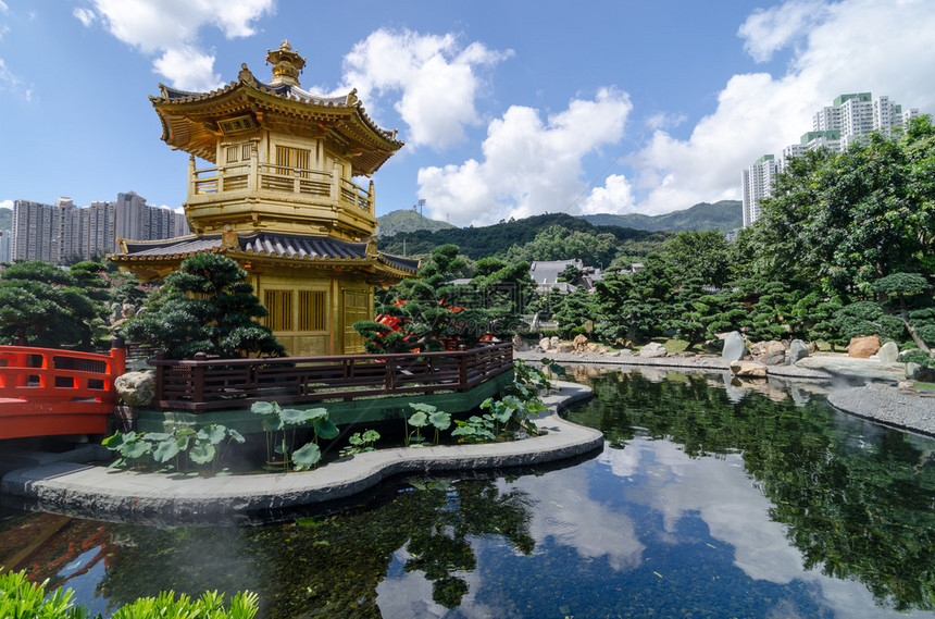 香港千林宁内纳里市南连园的东方黄金展图片