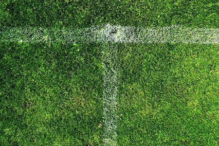 足球场上白线的特写视图足球场中图片