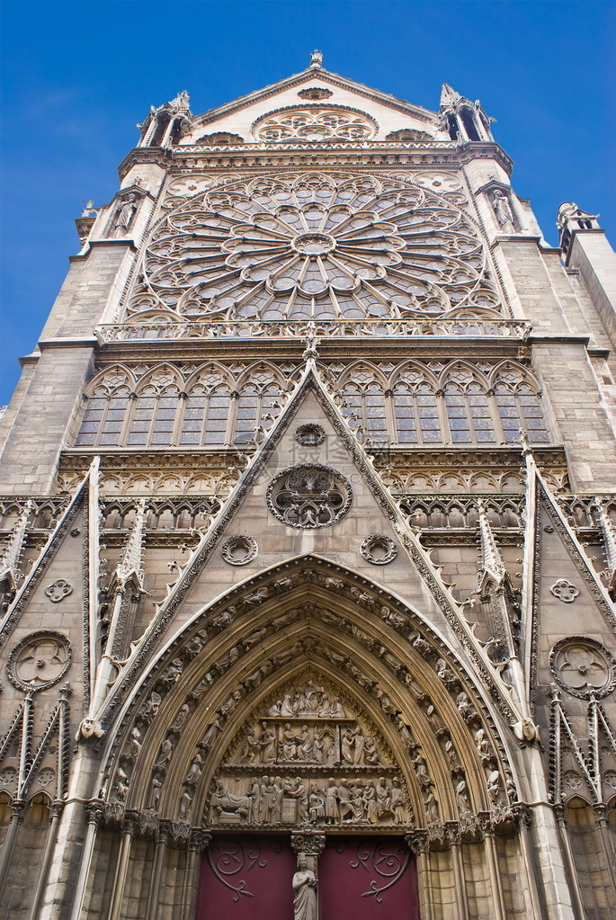 侧面的外表有关巴黎大教堂圣母图片