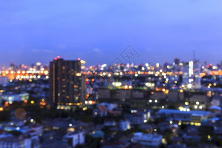 曼谷泰国市风景日落模图片