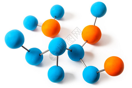 科学分子白色背景下的化学DNA分图片
