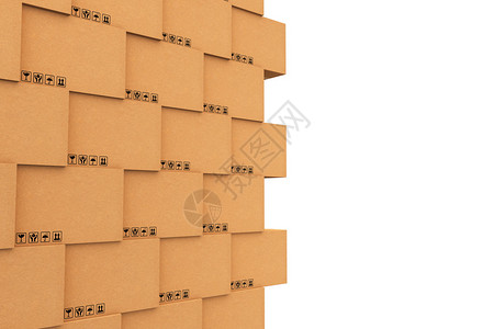 纸板箱货物交付和运输物流存储图片