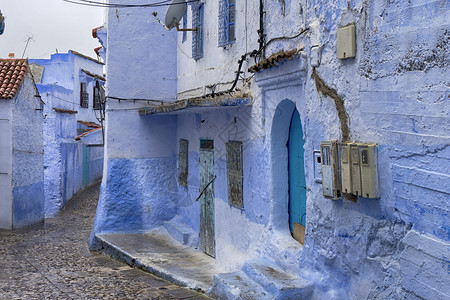 摩洛哥蓝色城市Geastchao背景图片