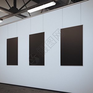 三个黑色空白框的现代亮光图片
