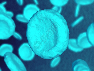 血细胞渲染特写3D插图背景图片