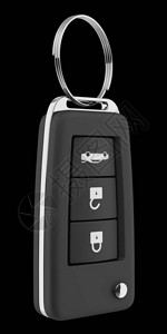 黑色背景上孤立的汽车遥控键图片
