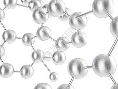 3d渲染圆形分子结构图片