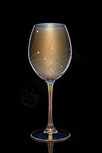 黑底水晶玻璃杯香槟玻背景图片