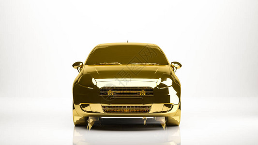 金色3D汽车在工图片