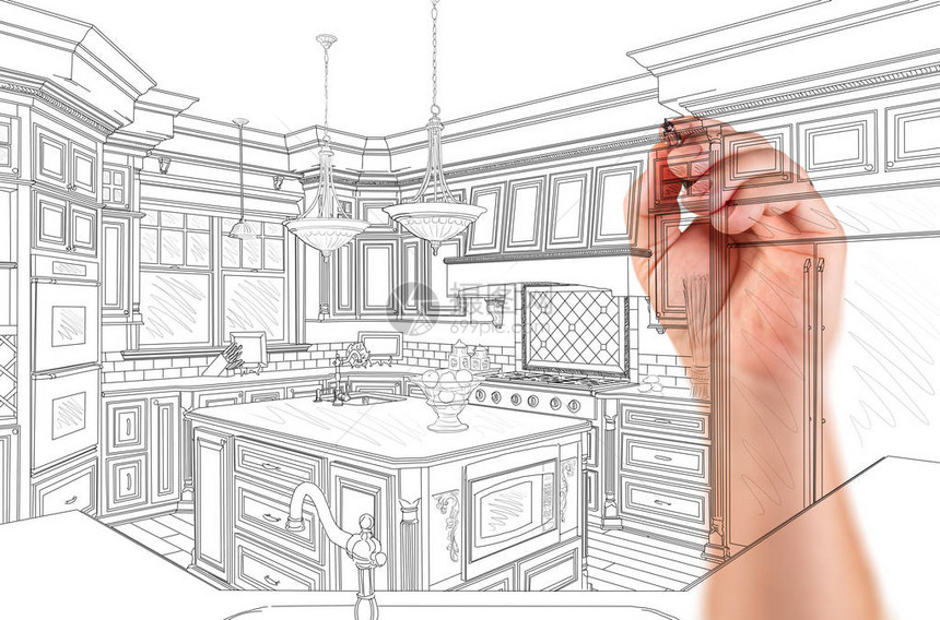自定义厨房设计建筑图细表图片