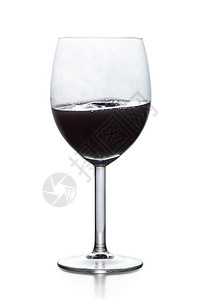 葡萄酒杯中的黑色液图片