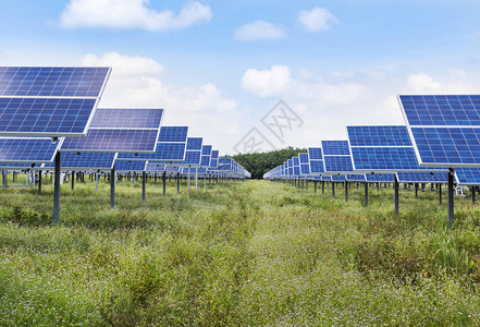 电站太阳能电池板的太阳能替代能图片