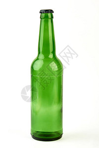 空玻璃瓶清楚的啤酒图片