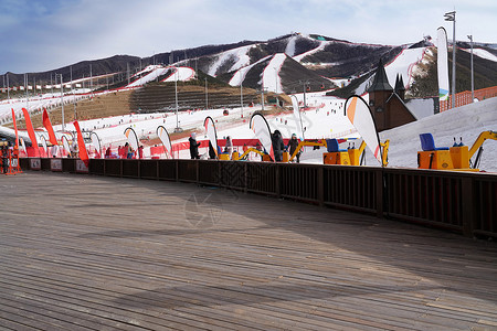 平台安全滑雪场背景