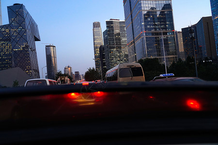 北京国贸交通拥堵图片