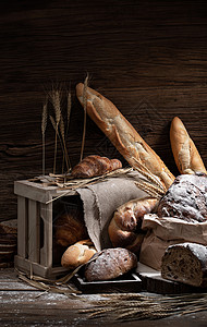 面包健康的黑面包高清图片