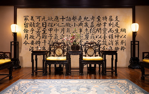 古典风格会客厅背景图片