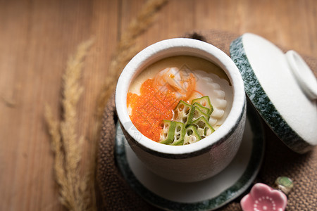 日式茶碗蒸餐饮文化日本蟹高清图片