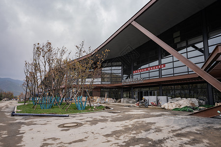 张家口崇礼太子城冰雪小镇背景图片