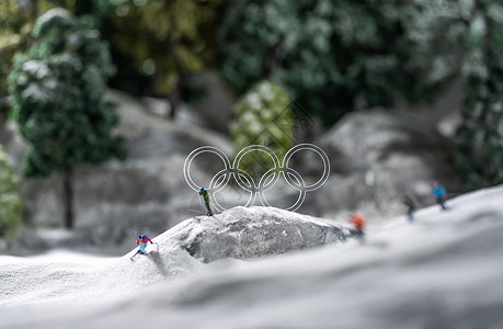 雪山北京微观奥运滑雪背景