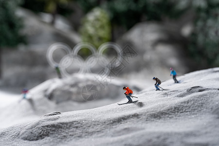 微观奥运滑雪背景图片