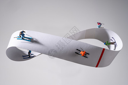 冬季模型素材创意滑雪运动背景
