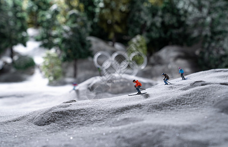 雪山北京微观奥运滑雪背景