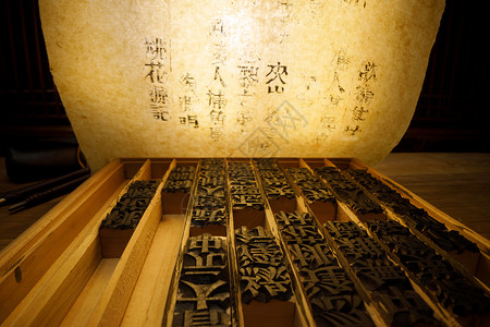 灯笼模型活字印刷汉字模型背景