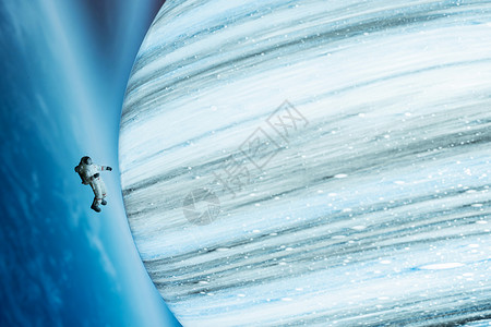 宇宙球体宇航员遨游外太空背景