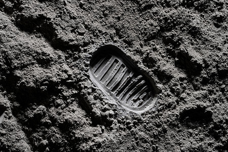 月球上的足迹高清图片