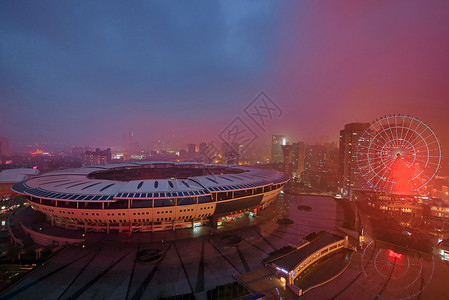 湖南省长沙贺龙体育场高清图片