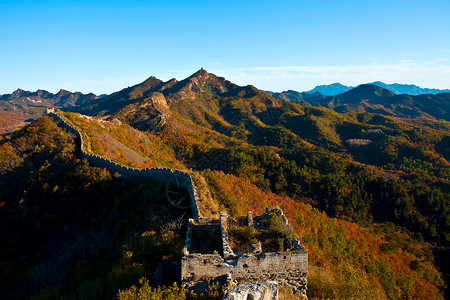 秦皇岛祖山河北省秦皇岛长城背景