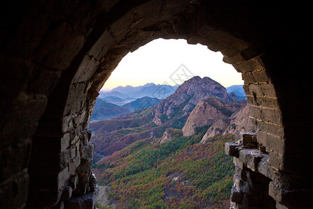 秦皇岛祖山河北省秦皇岛长城背景