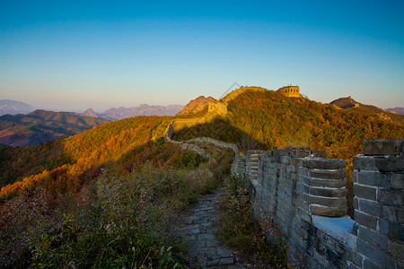 秦皇岛祖山河北省秦皇岛长城背景