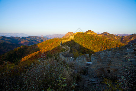 秦皇岛祖山河北省秦皇岛长城背景