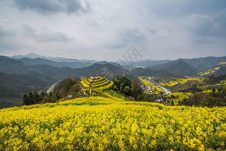 安徽省黄山市歙县石潭村风光背景图片