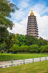 佛常州江苏省常州天宁寺公园景观背景