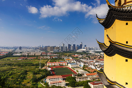 江苏省南通市城市建筑风光背景图片