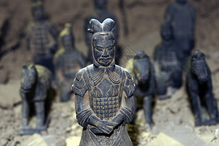 古代武士静物兵马俑背景