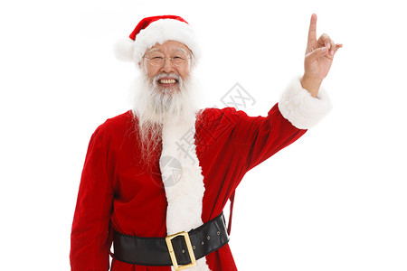 圣诞老人伸手指背景图片