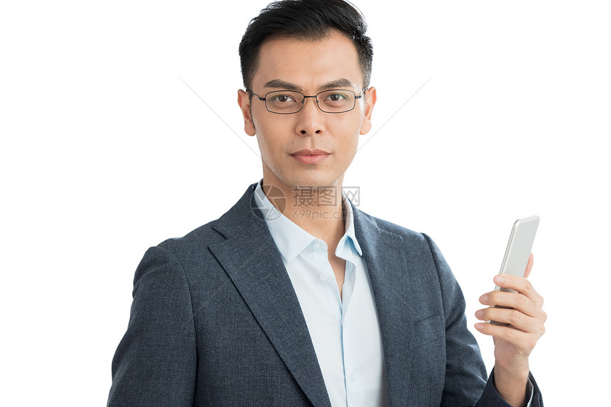 拿着手机的商务男子图片