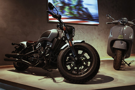 4s店展厅展厅内的摩托车背景