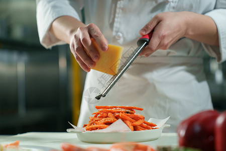 厨师准备食材高清图片