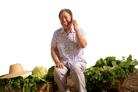 菜农在打电话图片